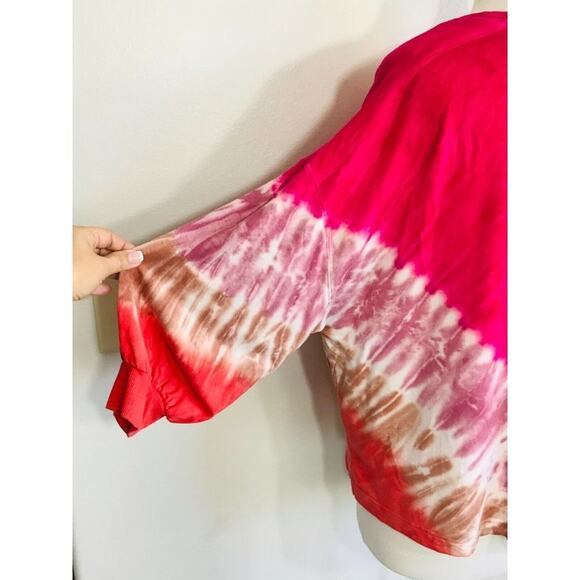 Rachel Zoe Sweatshirt Oversized Tie Dye Long Sleeve Relaxed Fit Stretch, L - Picture 7 of 11